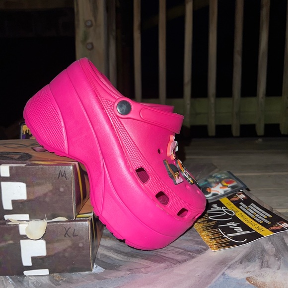 ❌❌SOLD❌❌‼️Customized Women's Pink Platform Non-Slip Sandals Clogs +FREE JIBBITZ - Picture 6 of 7